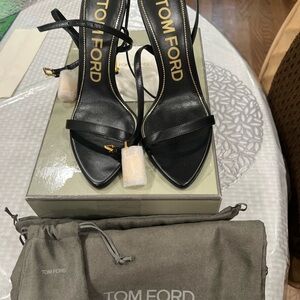 Tom Ford Black Strappy Heels